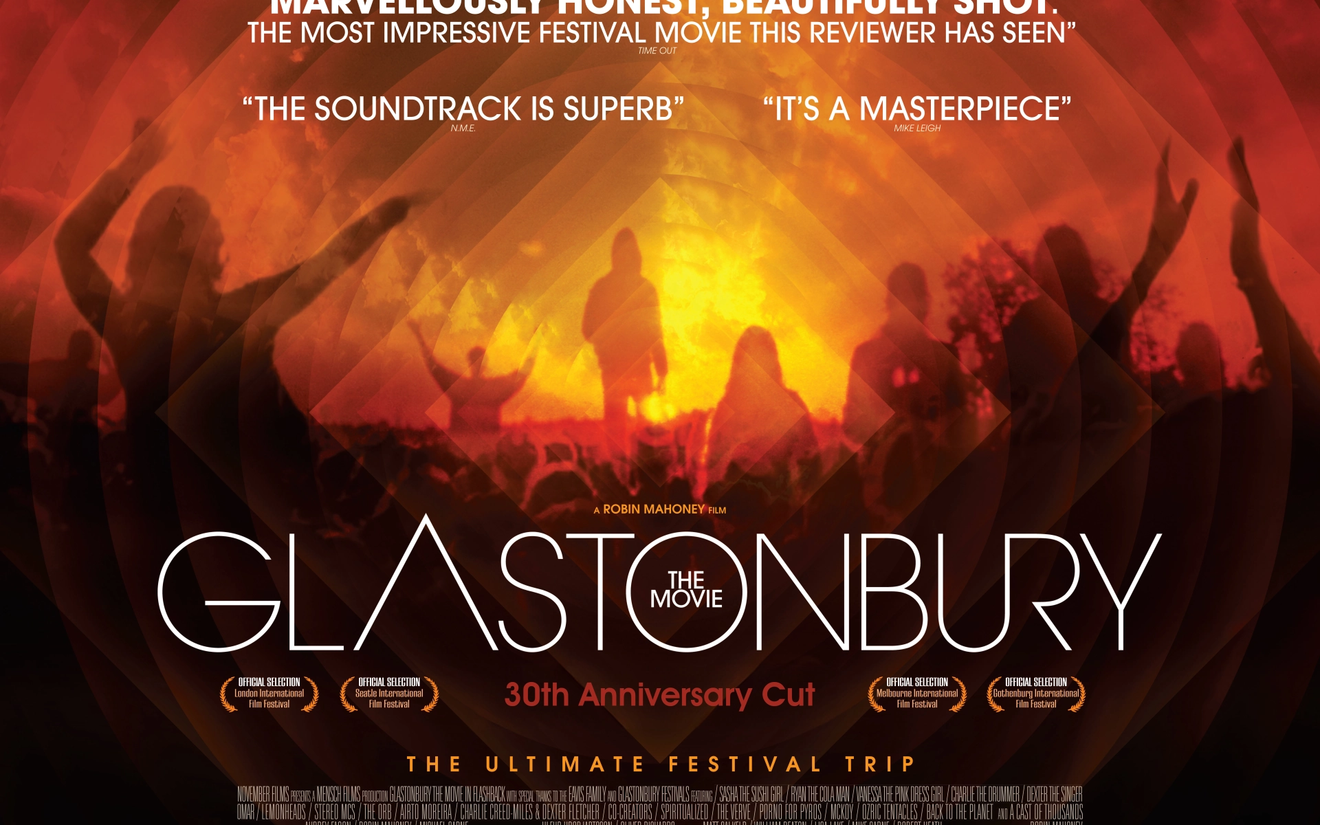 Glastonbury movie 30th QUAD POSTER